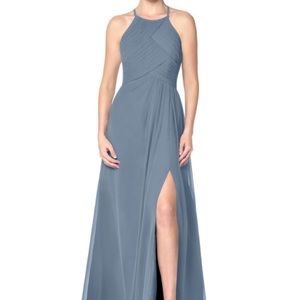 Dusty blue azazie dress